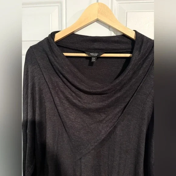 Dark Gray Cowl Neck Sweater - Picture 2 of 3